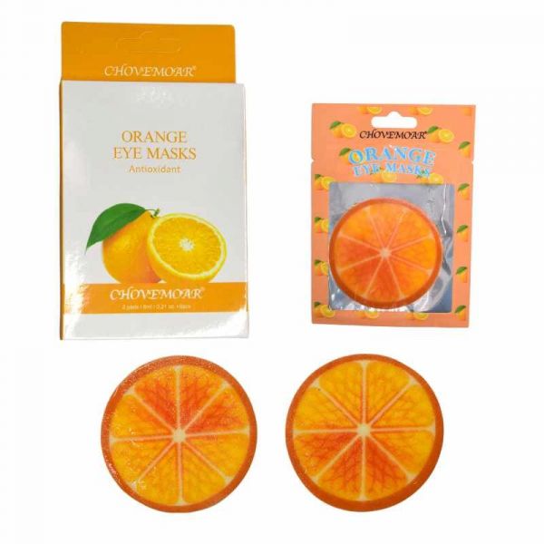 CHOVEMOAR Eye patches with orange extract and vitamins C and E 6 ml, set - 6 pairs
